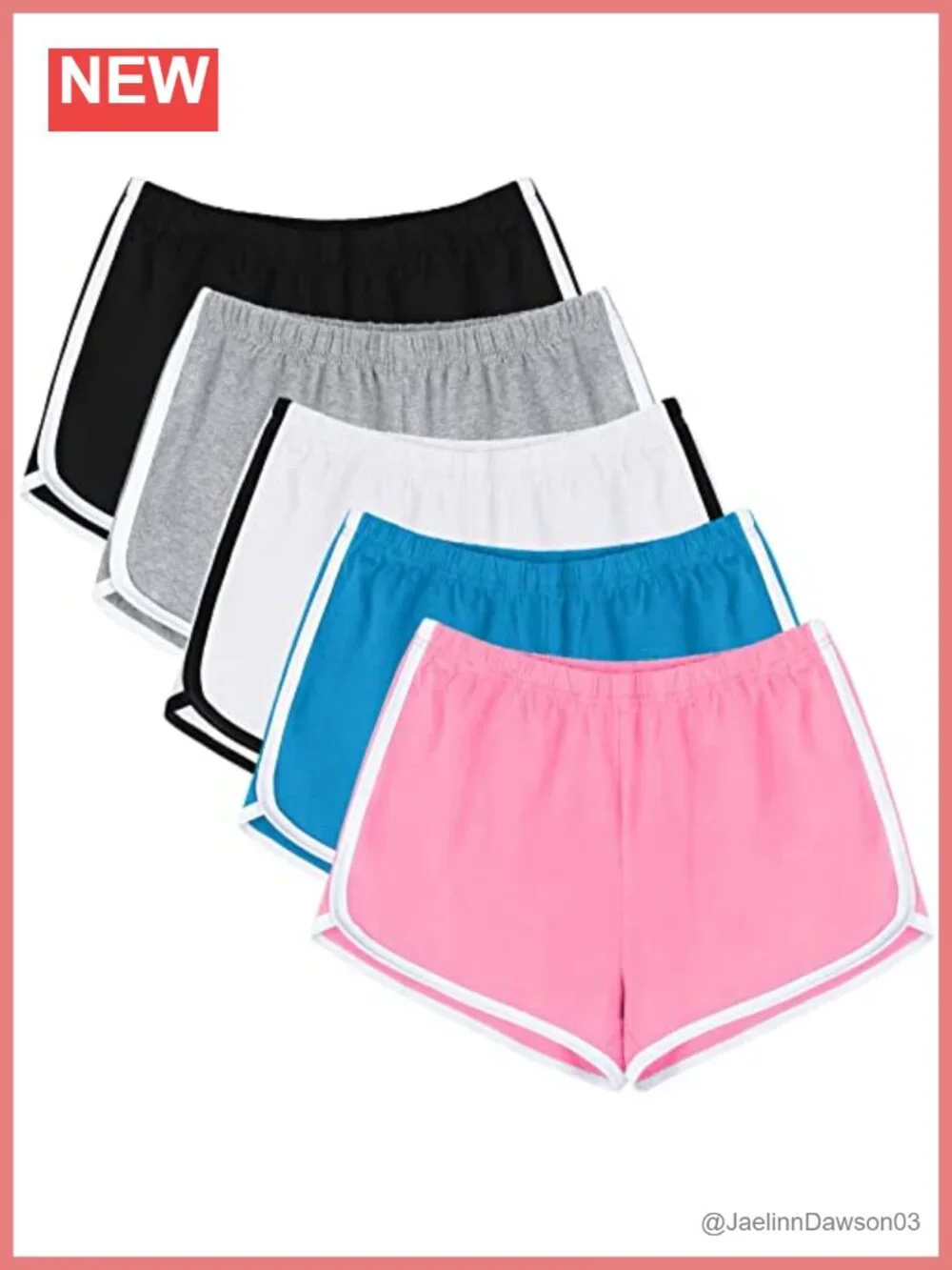 5 Pack Cotton Dolphin Shorts Breathable Lounge Yoga Cycling Running Hiking
